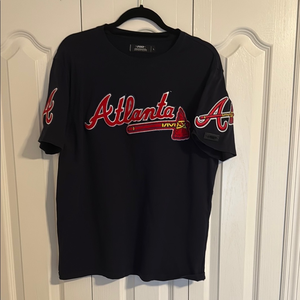 Atlanta Braves Blue and Red Short Sleeve Tee